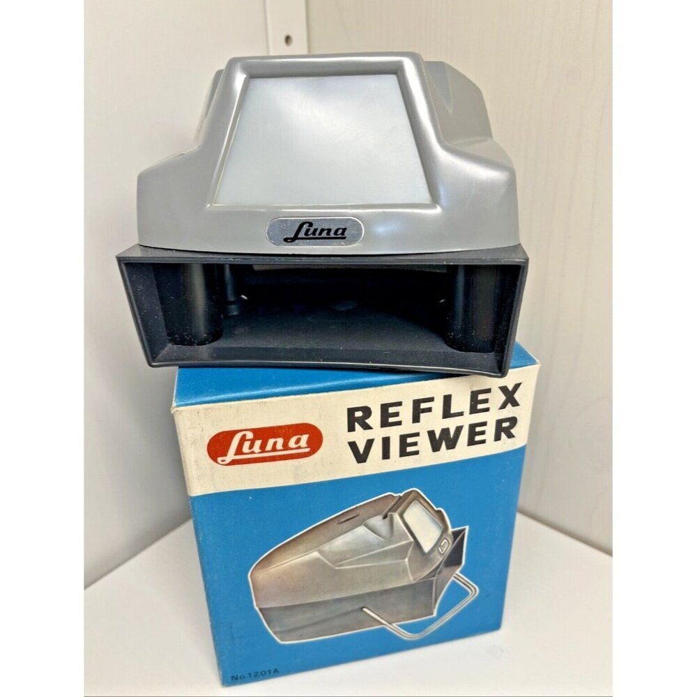 Vintage 70's Luna Reflex Viewer 1201A‎ Slide Viewer Made In Hong Kong with box